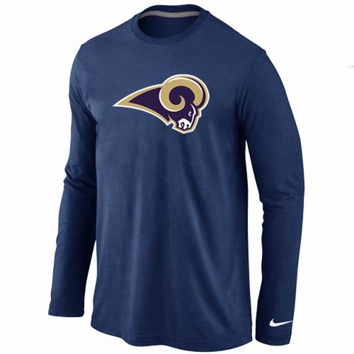 Nike Los Angeles Rams Team Logo Long Sleeve NFL T-Shirt - Navy Blue